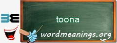 WordMeaning blackboard for toona